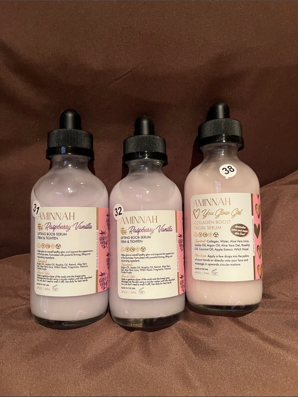 Raspberry Vanilla Lifting Body Serum - Pink